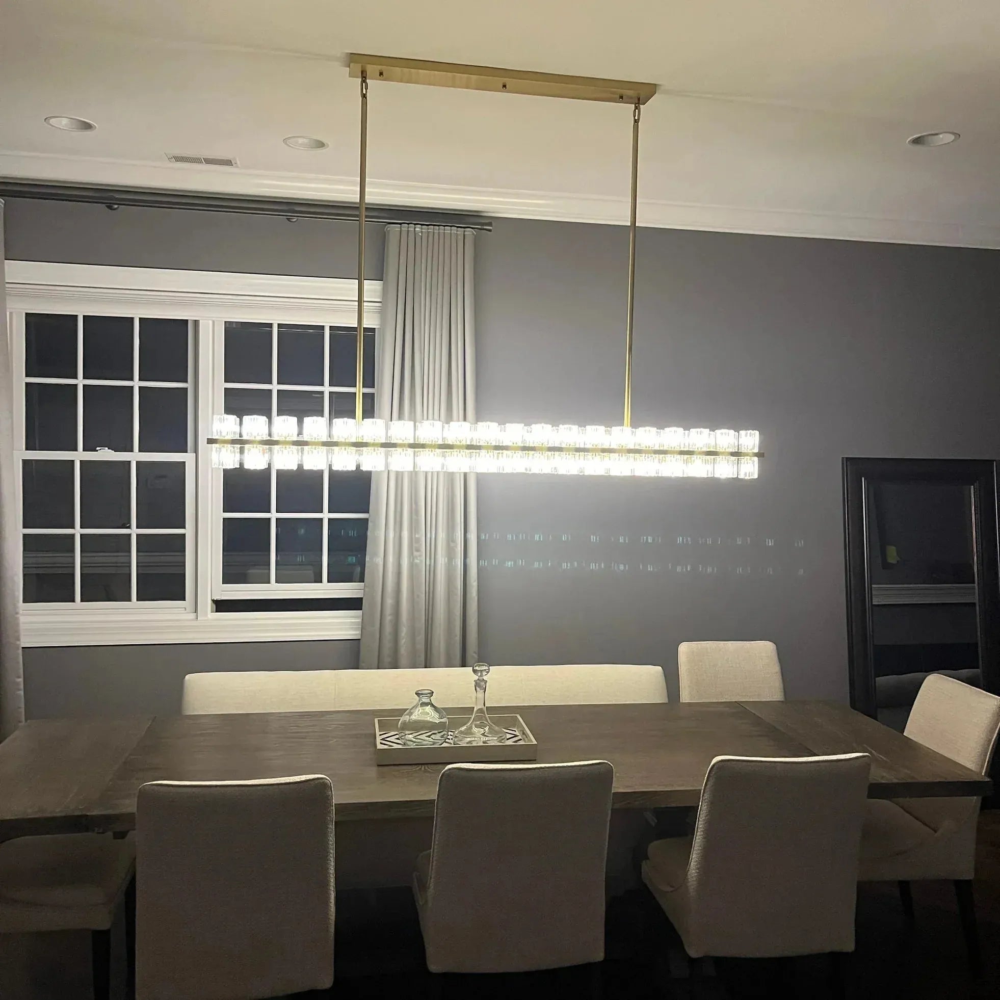 Reger Crystal Rectangular Chandelier 54'' 72"