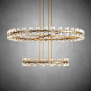Arcachen Crystal 2-Tier Round Chandelier 60" - GILDLAMPS