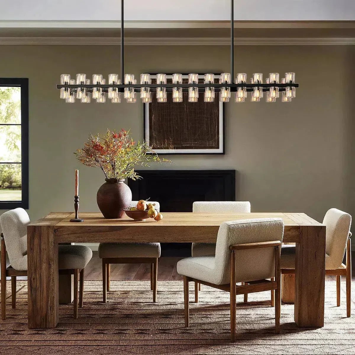 Arcachen Crystal Rectangular Chandelier 54" - GILDLAMPS