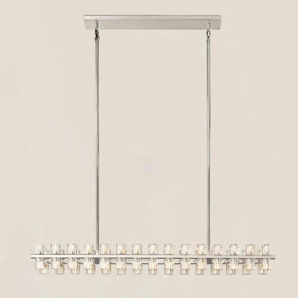 Arcachen Crystal Rectangular Chandelier 54" - GILDLAMPS