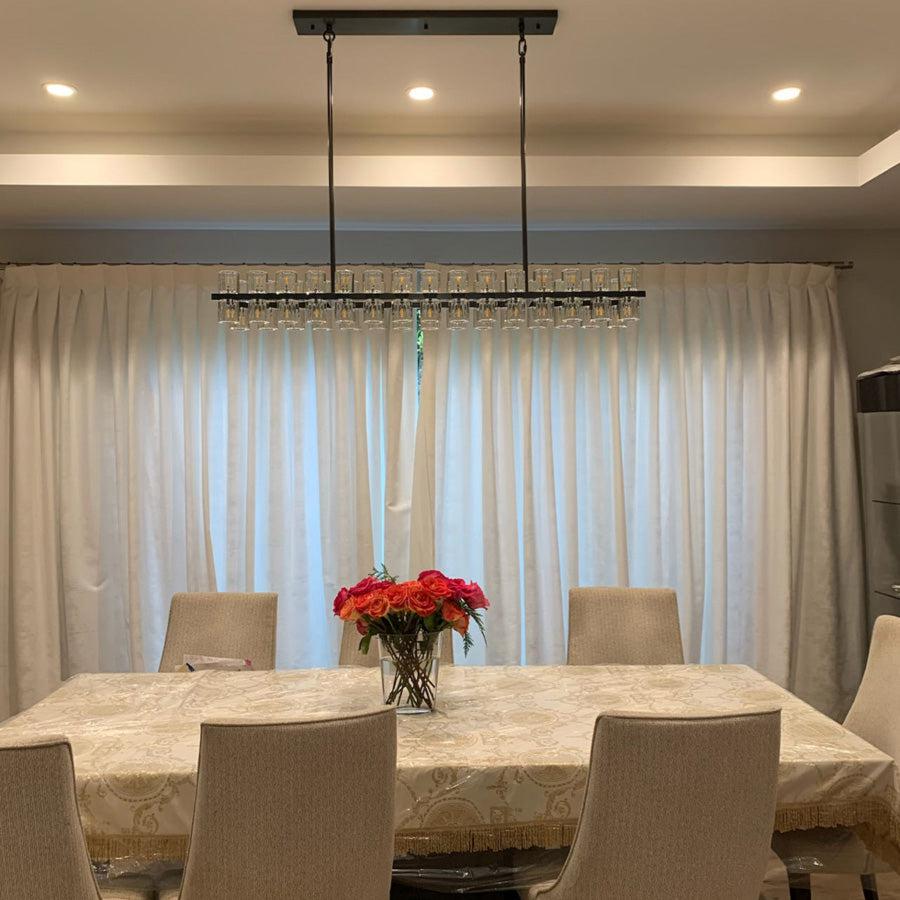 Arcachen Crystal Rectangular Chandelier 54" - GILDLAMPS