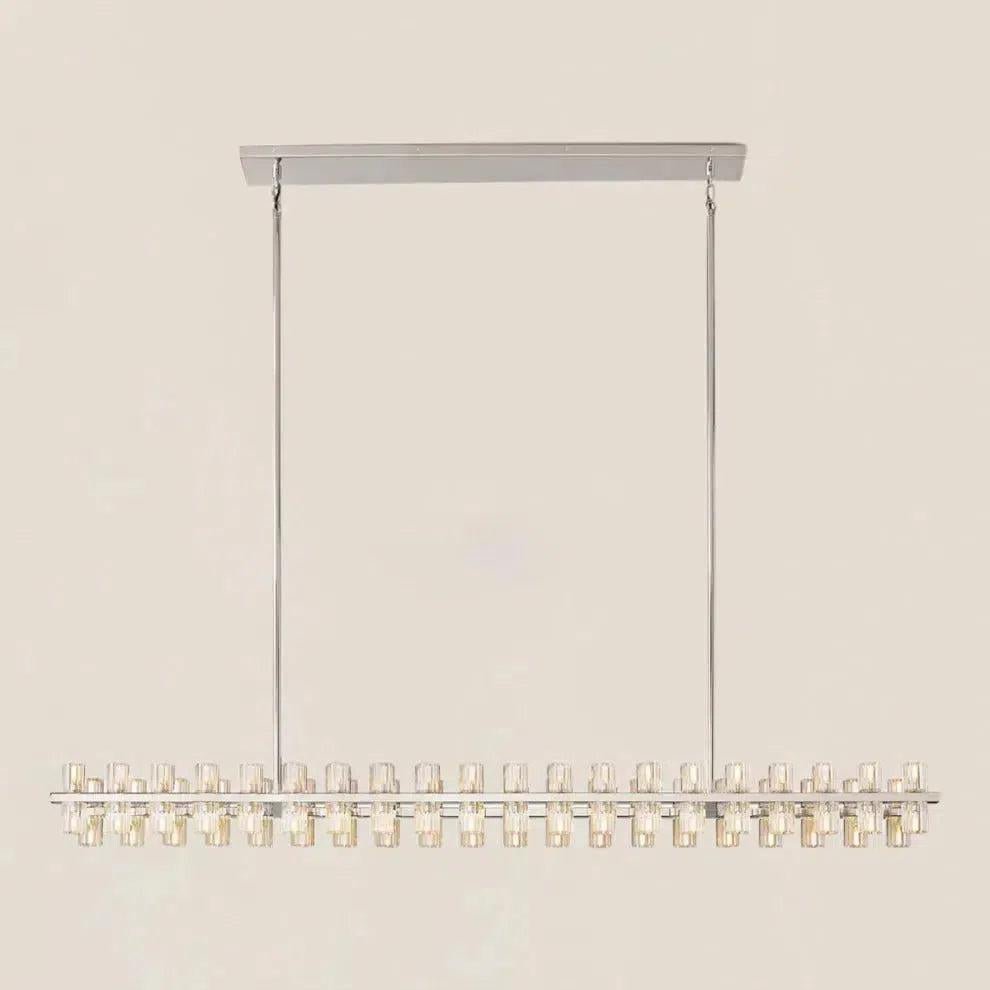 Arcachen Crystal Rectangular Chandelier 54" - GILDLAMPS