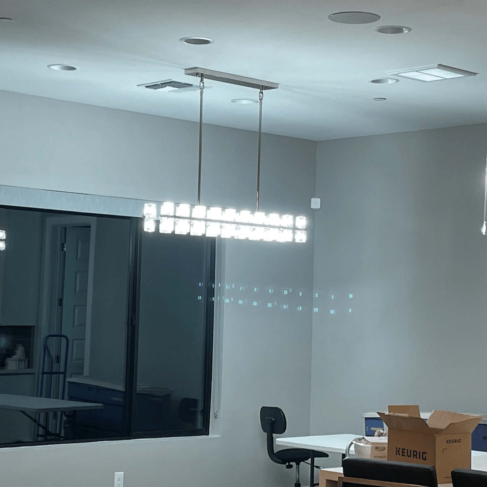 Arcachen Crystal Rectangular Chandelier 54" - GILDLAMPS