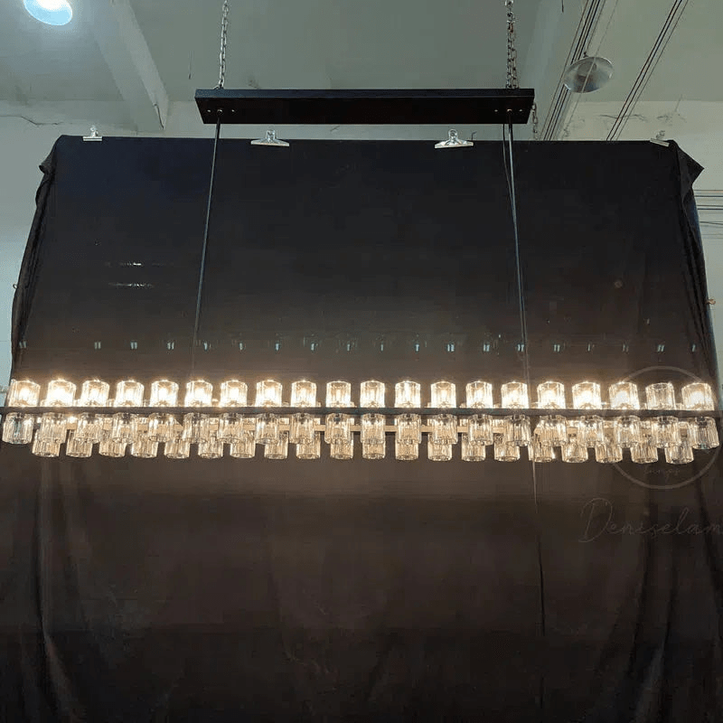 Arcachen Crystal Rectangular Chandelier 72" - GILDLAMPS
