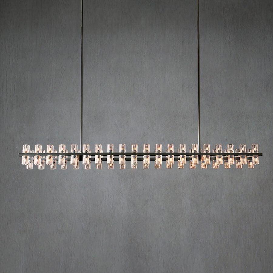 Arcachen Crystal Rectangular Chandelier 72" - GILDLAMPS