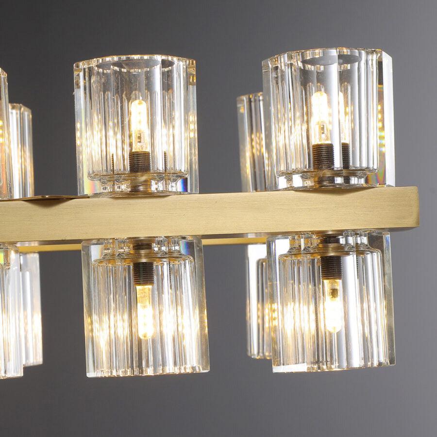 Arcachen Crystal Rectangular Chandelier 72" - GILDLAMPS