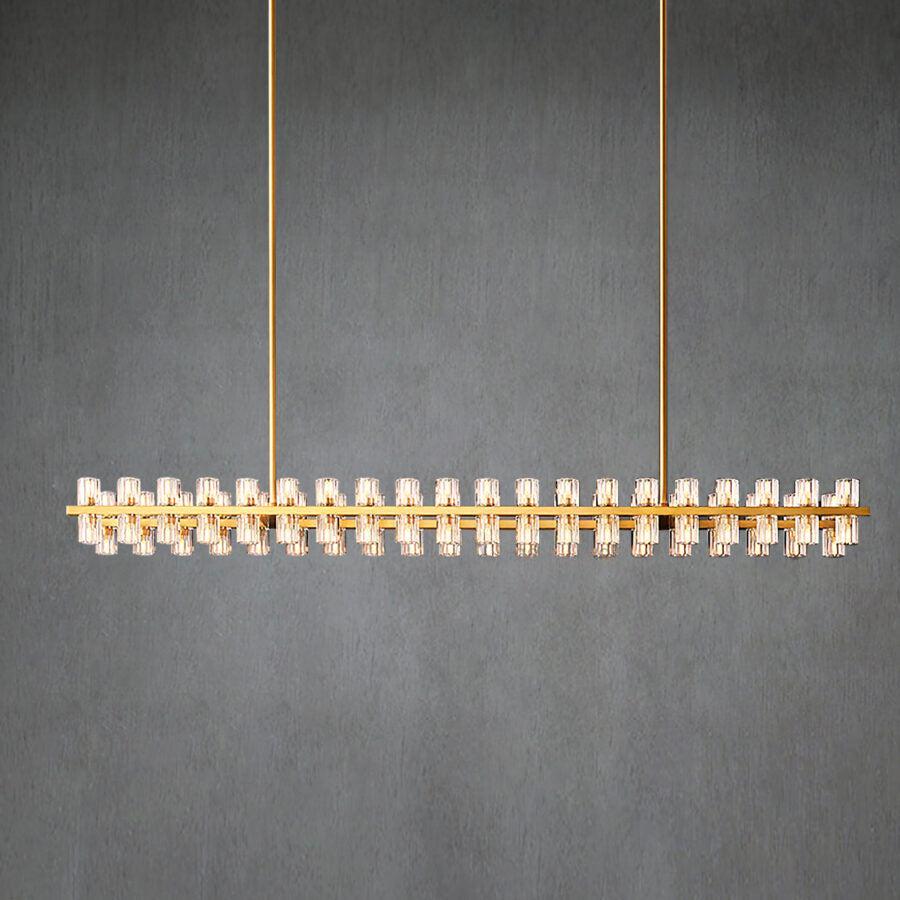 Arcachen Crystal Rectangular Chandelier 72" - GILDLAMPS
