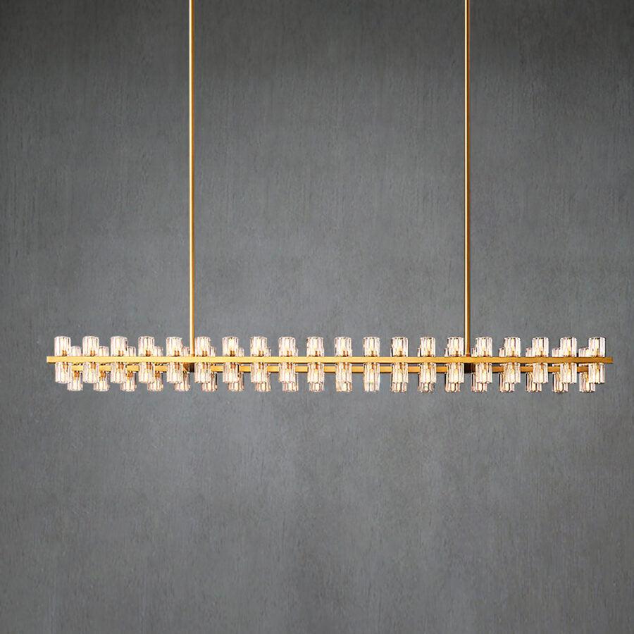 Arcachen Crystal Rectangular Chandelier 72" - GILDLAMPS