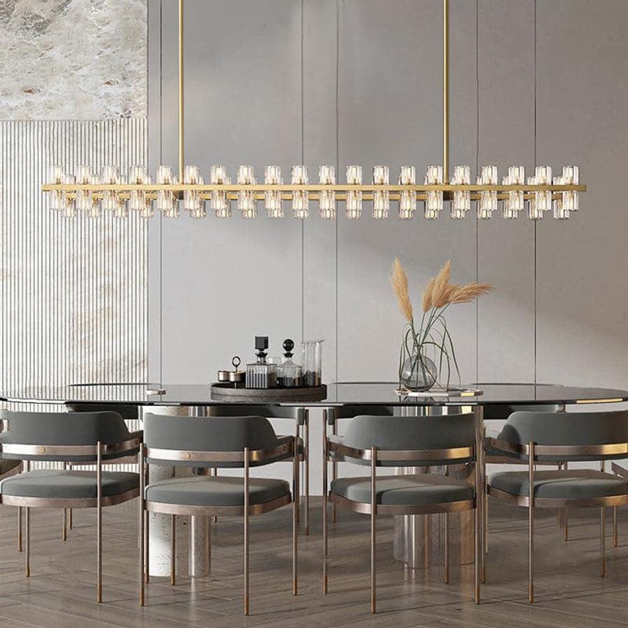 Arcachen Crystal Rectangular Chandelier 72" - GILDLAMPS
