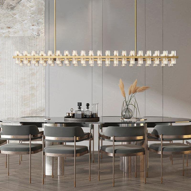 Arcachen Crystal Rectangular Chandelier 72" - GILDLAMPS