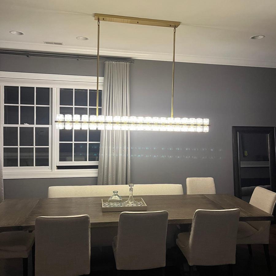Arcachen Crystal Rectangular Chandelier 72" - GILDLAMPS