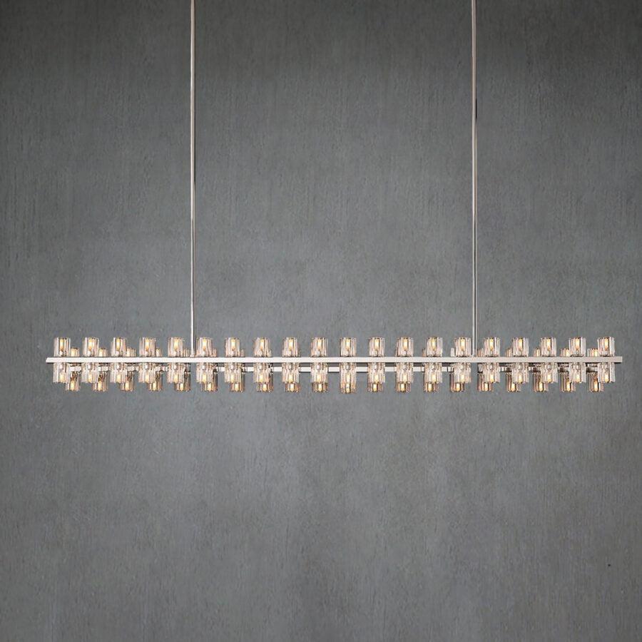 Arcachen Crystal Rectangular Chandelier 72" - GILDLAMPS