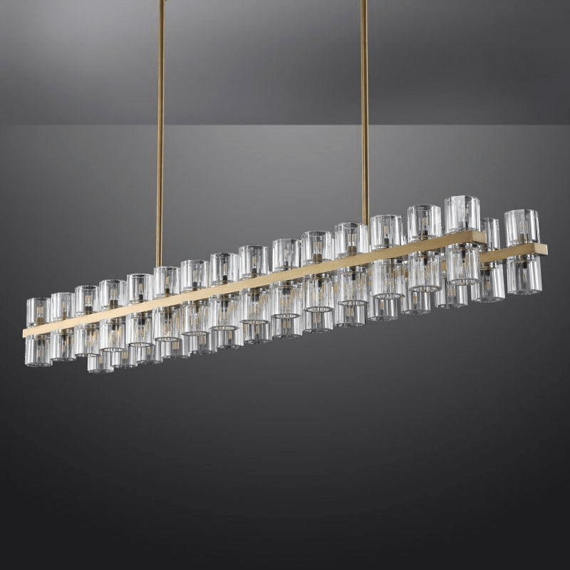 Arcachen Crystal Rectangular Chandelier 72" - GILDLAMPS