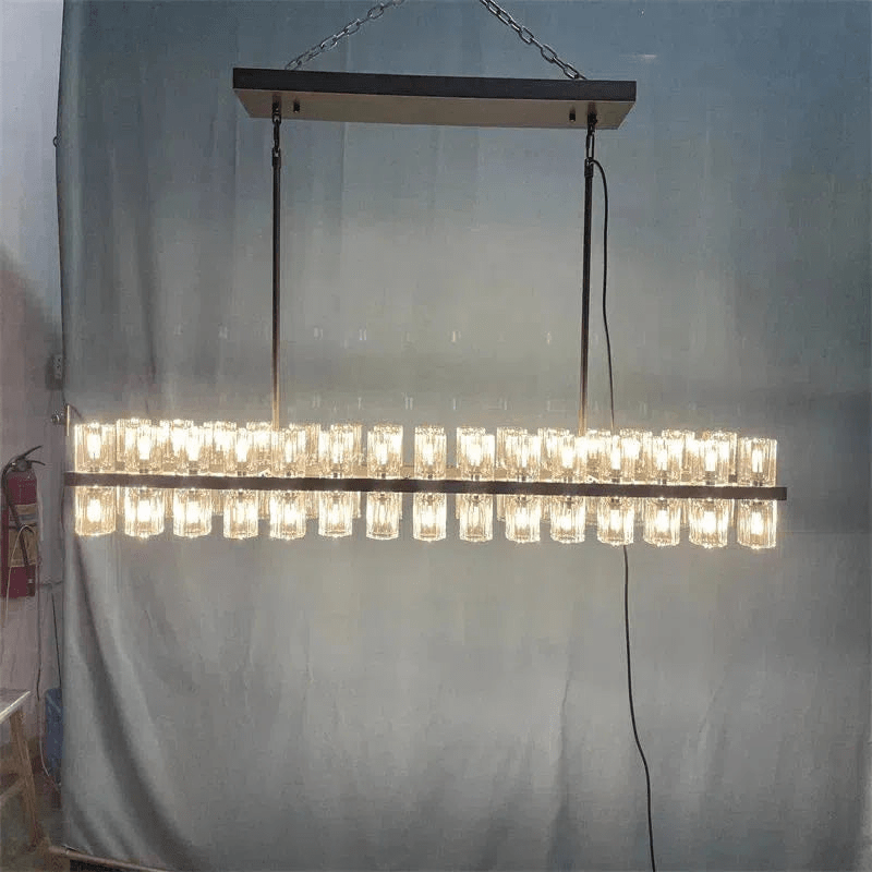 Arcachen Crystal Rectangular Chandelier 72" - GILDLAMPS