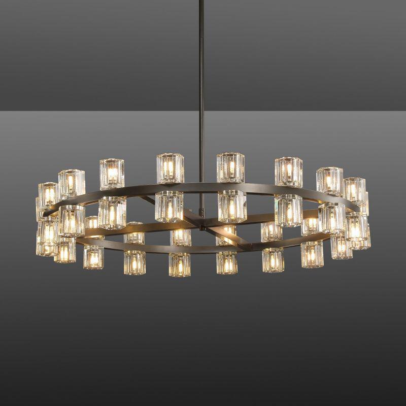 Arcachen Crystal Round Chandelier 36" - GILDLAMPS