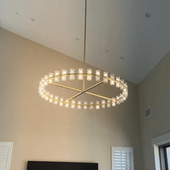 Arcachen Crystal Round Chandelier 36" - GILDLAMPS