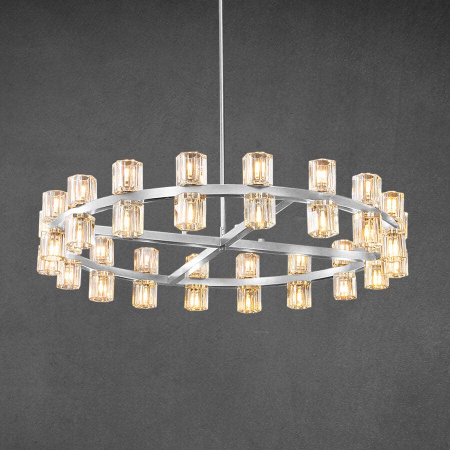 Arcachen Crystal Round Chandelier 36" - GILDLAMPS
