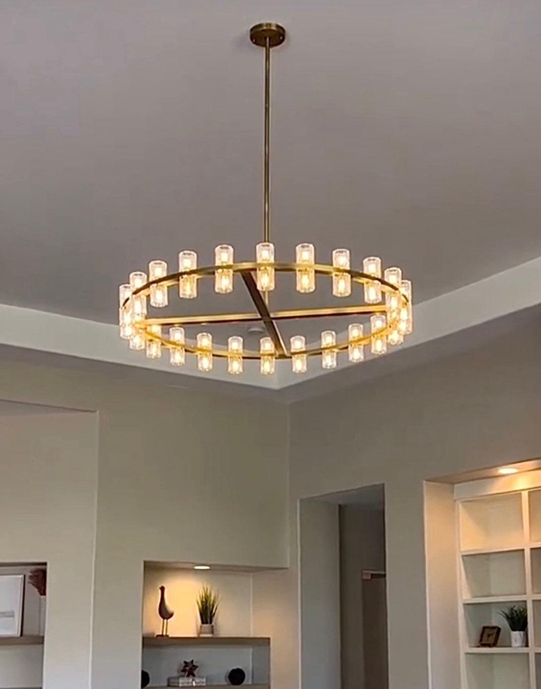 Arcachen Crystal Round Chandelier 48" - GILDLAMPS