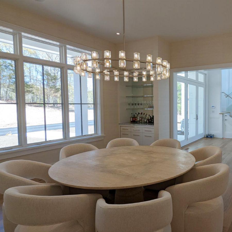 Arcachen Crystal Round Chandelier 48" - GILDLAMPS