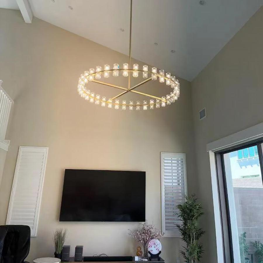 Arcachen Crystal Round Chandelier 48" - GILDLAMPS