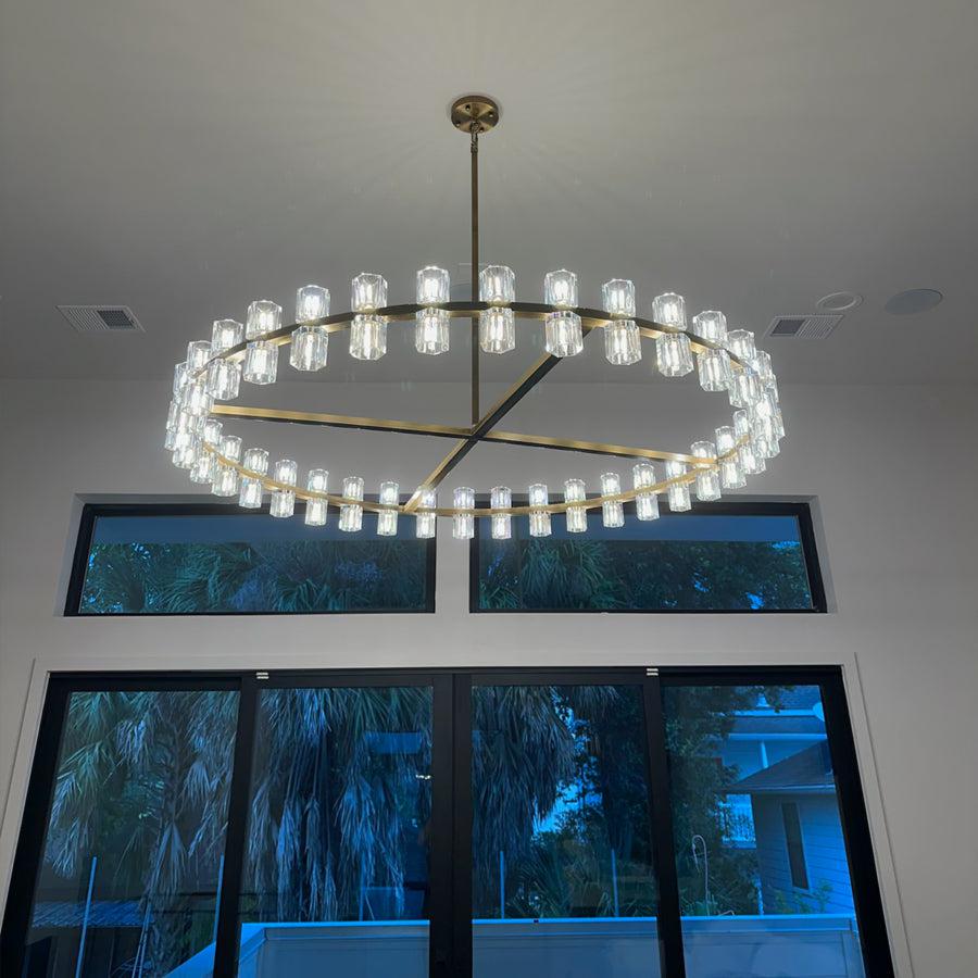 Arcachen Crystal Round Chandelier 60" - GILDLAMPS