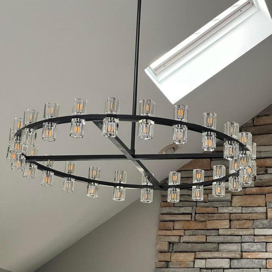 Arcachen Crystal Round Chandelier 60" - GILDLAMPS