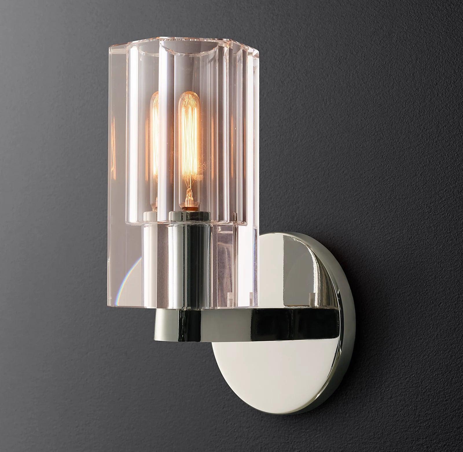 Arcachen Crystal Wall Sconce 9"H - GILDLAMPS