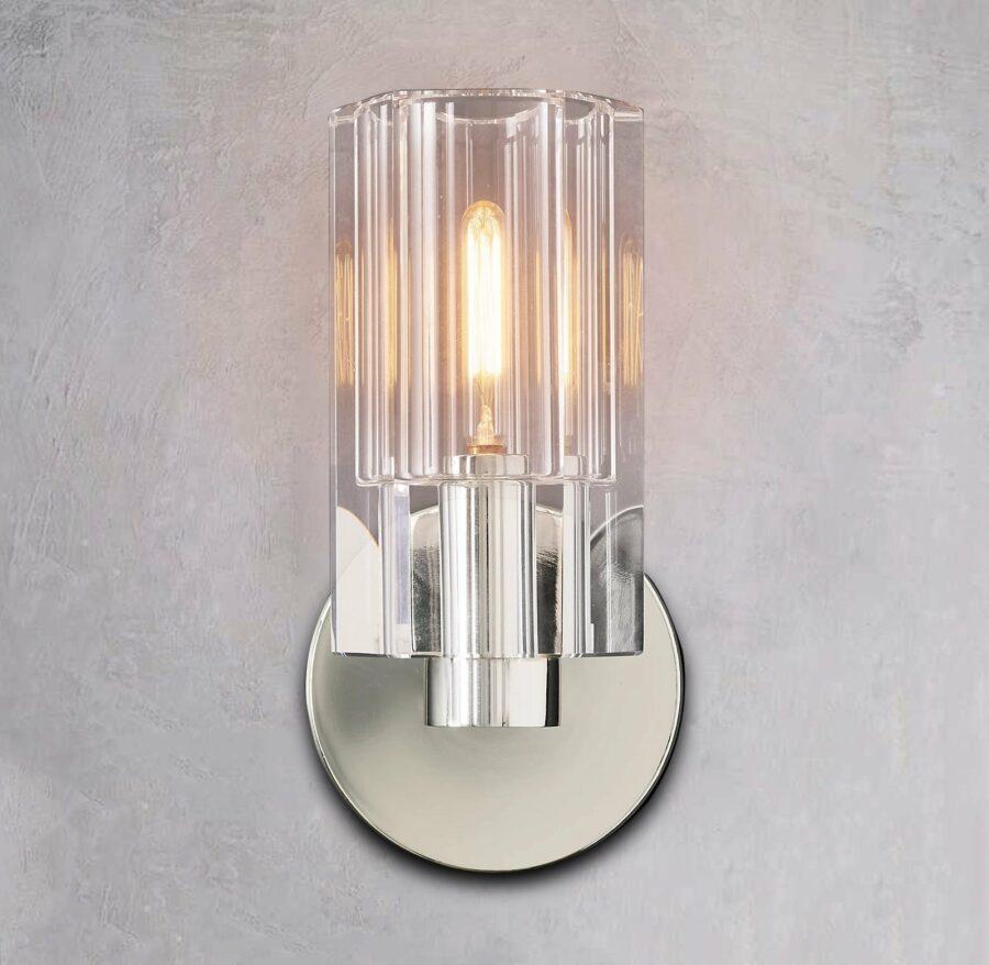 Arcachen Crystal Wall Sconce 9"H - GILDLAMPS