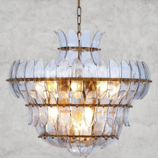 Arcade 10 - Light Glass Chandelier - GILDLAMPS