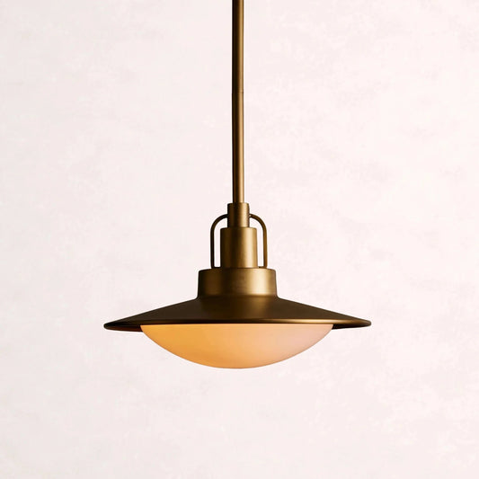 Argent Opal Glass Dome Pendant 14'' 24''D - GILDLAMPS