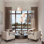 Arica Round Alabaster Chandelier Light - GILDLAMPS