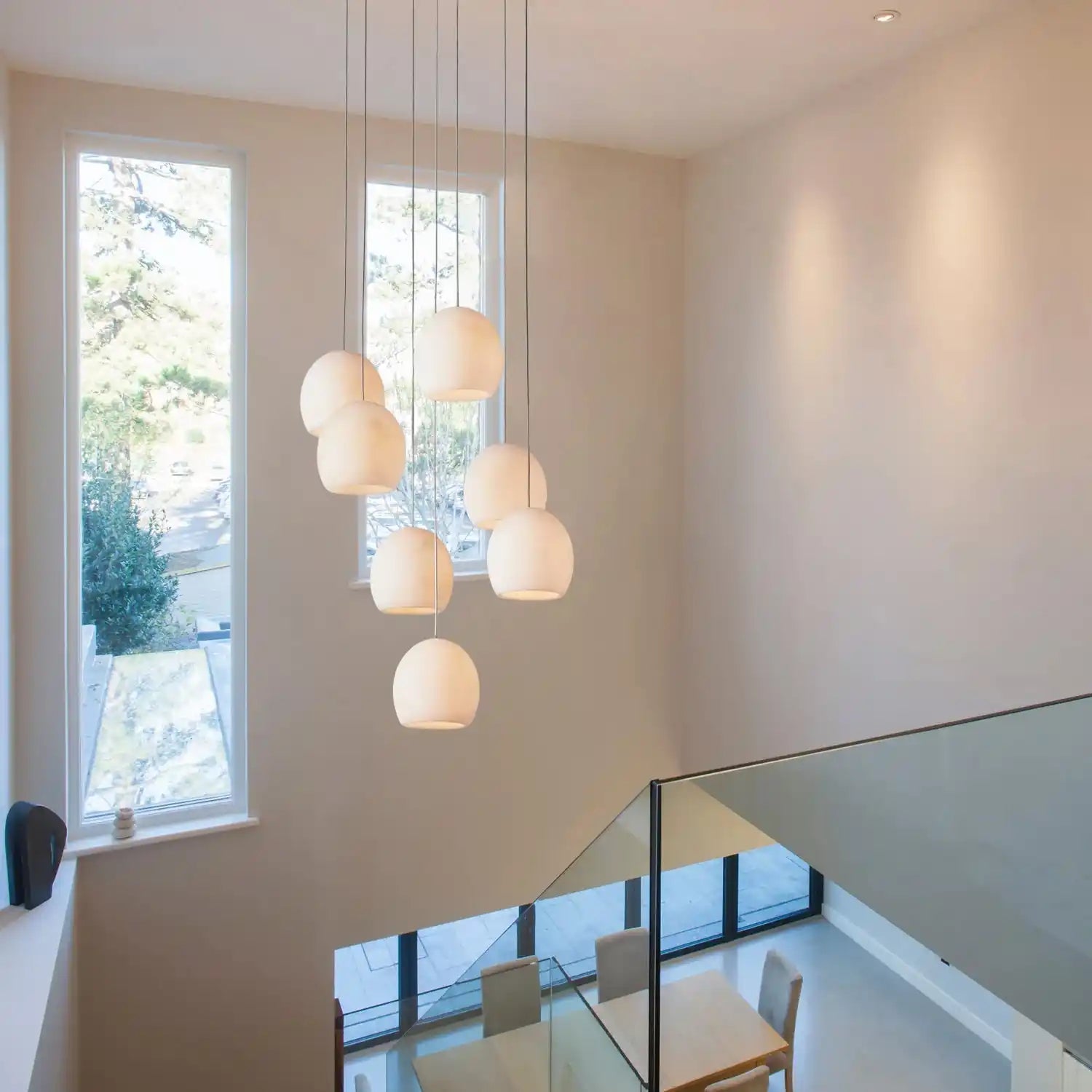 Arica Round Alabaster Chandelier Light - GILDLAMPS