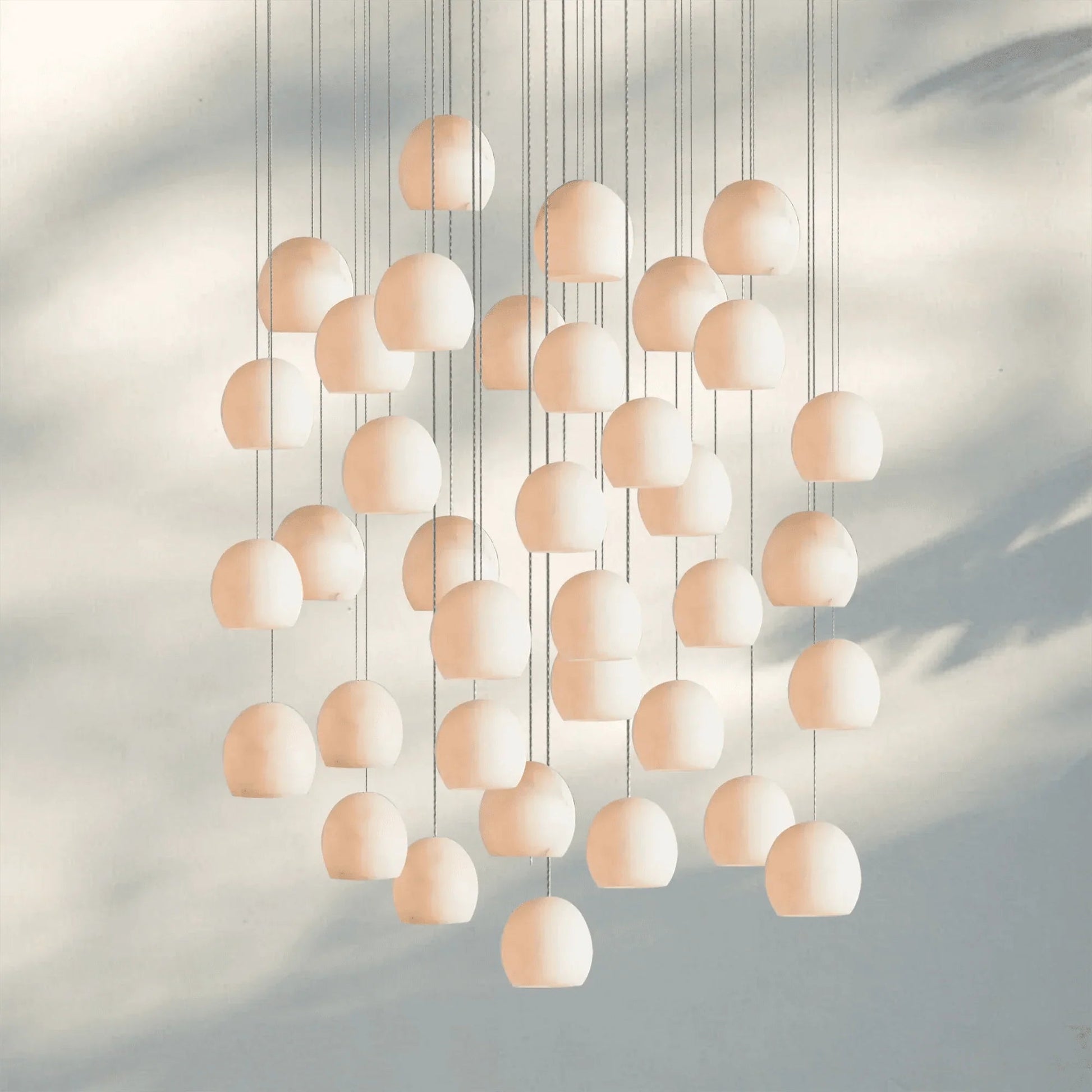 Arica Round Alabaster Chandelier Light - GILDLAMPS