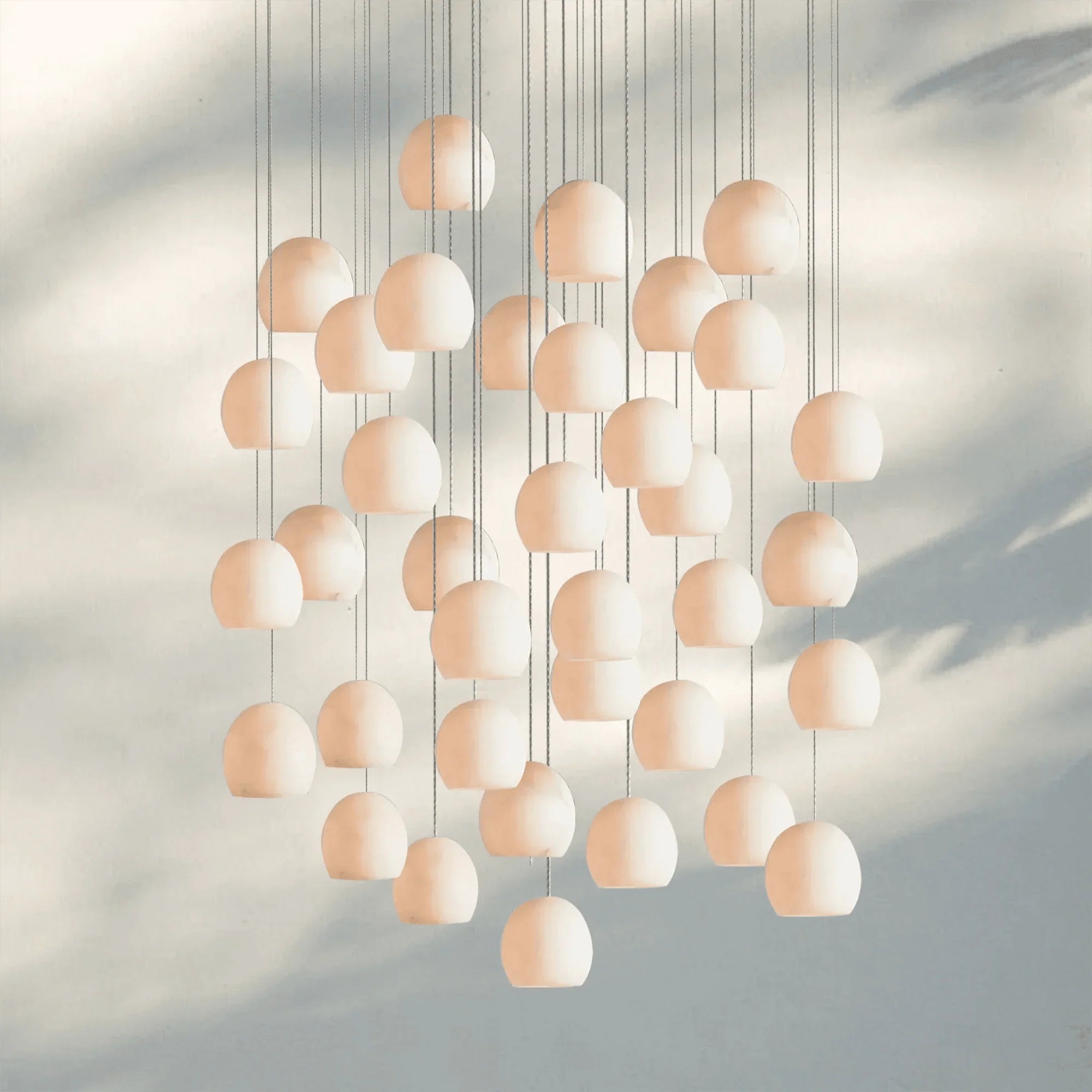 Arica Round Alabaster Chandelier Light - GILDLAMPS