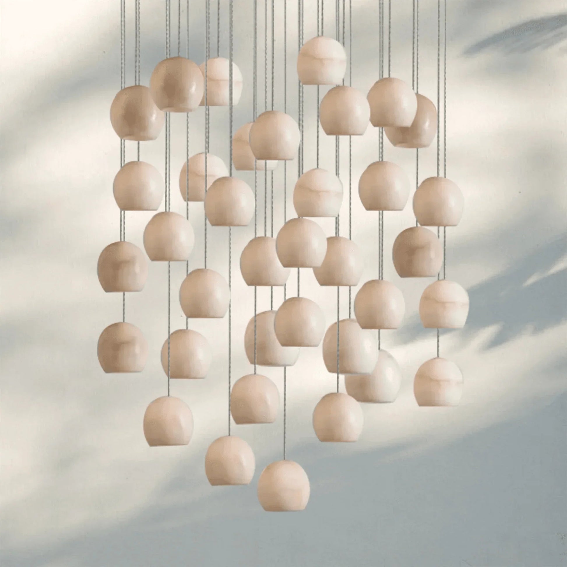 Arica Round Alabaster Chandelier Light - GILDLAMPS