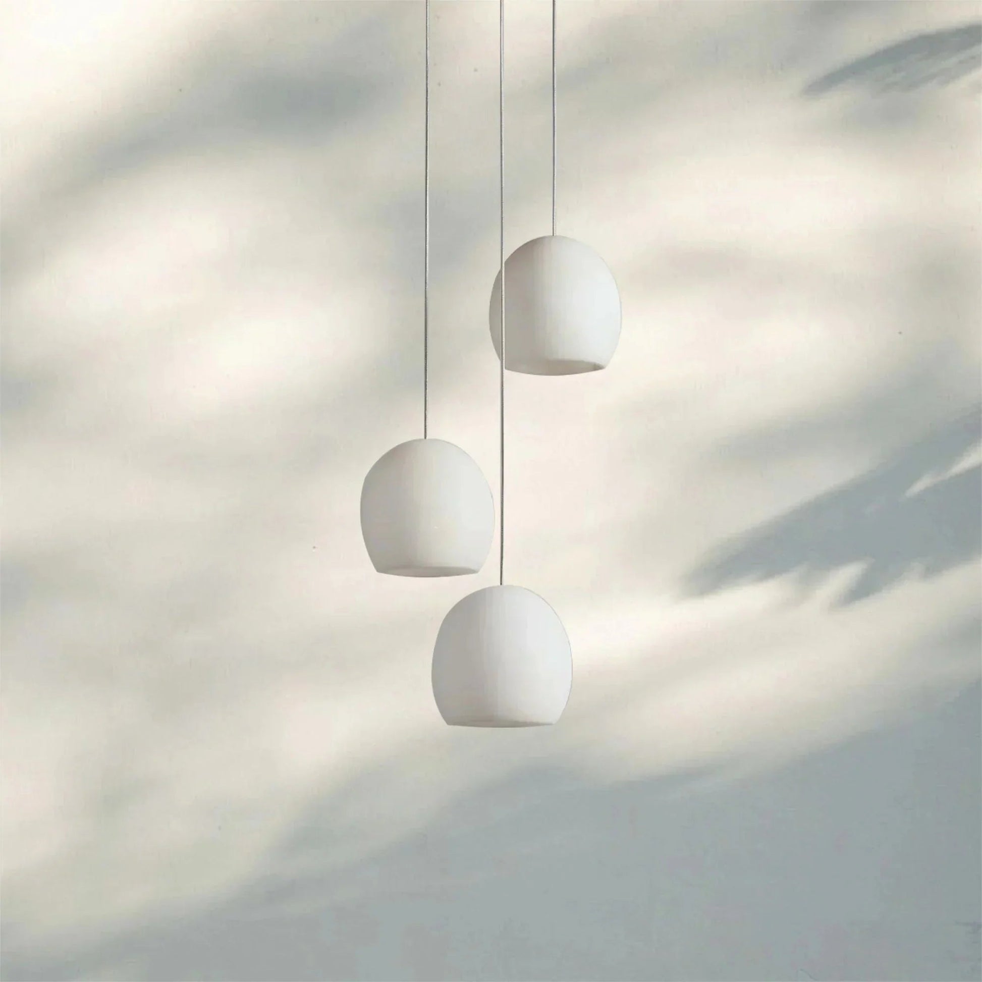 Arica Round Gold Chandelier with Natural Alabaster Stone Shades - GILDLAMPS