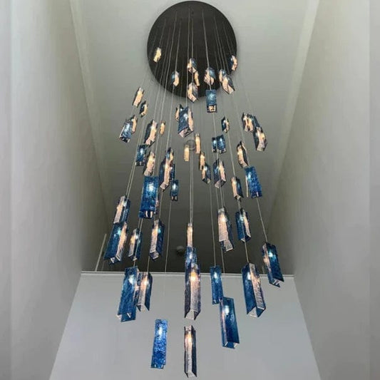 Art Design 1/25/60/84 - Light Colorful Rectangle Cluster Glass Tile Pendant/Chandelier - GILDLAMPS