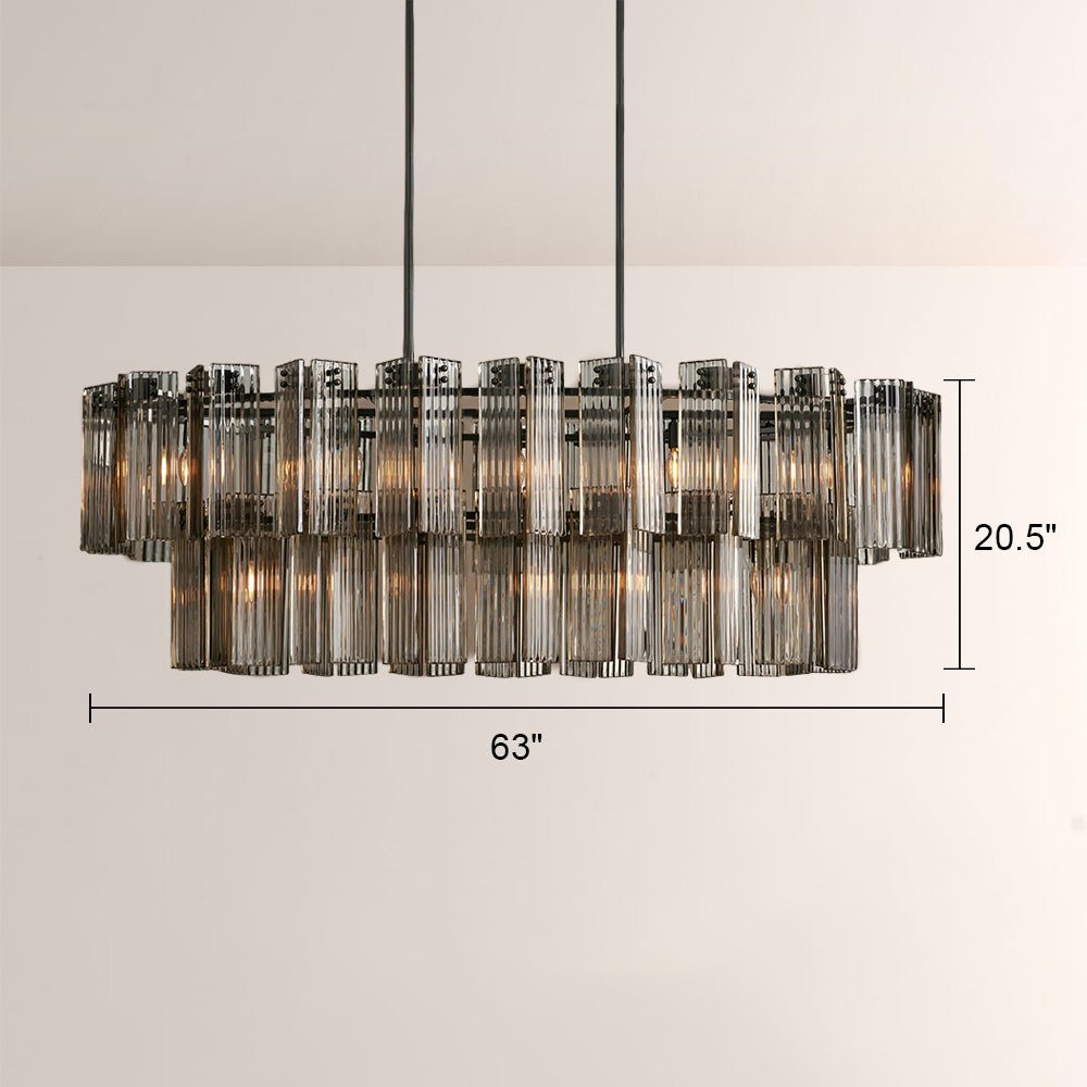 Art Glass Delsia Linear Chandelier - GILDLAMPS