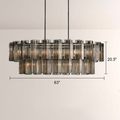 Art Glass Delsia Linear Chandelier - GILDLAMPS