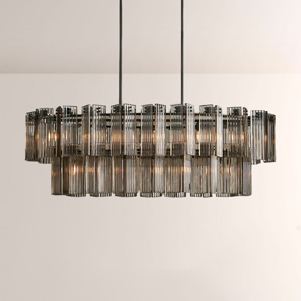 Art Glass Delsia Linear Chandelier - GILDLAMPS