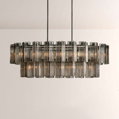 Art Glass Delsia Linear Chandelier - GILDLAMPS