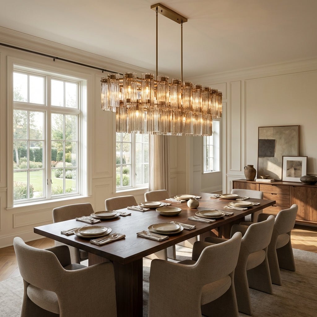 Art Glass Delsia Linear Chandelier - GILDLAMPS