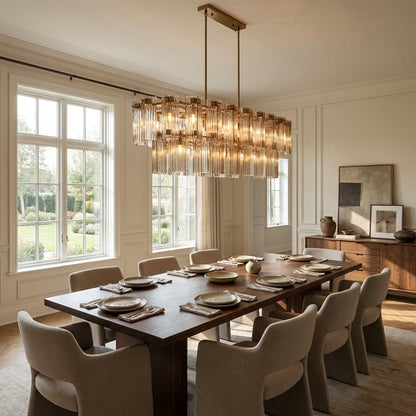 Art Glass Delsia Linear Chandelier - GILDLAMPS
