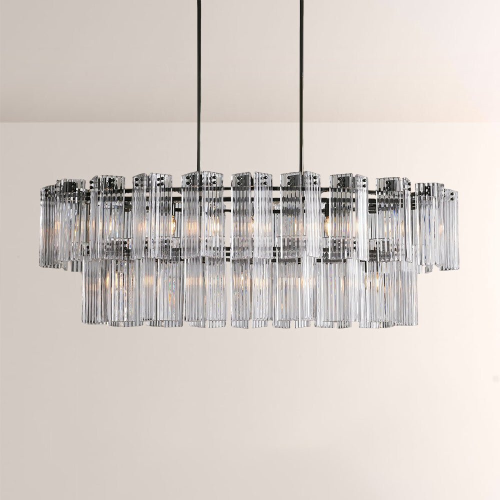 Art Glass Delsia Linear Chandelier - GILDLAMPS