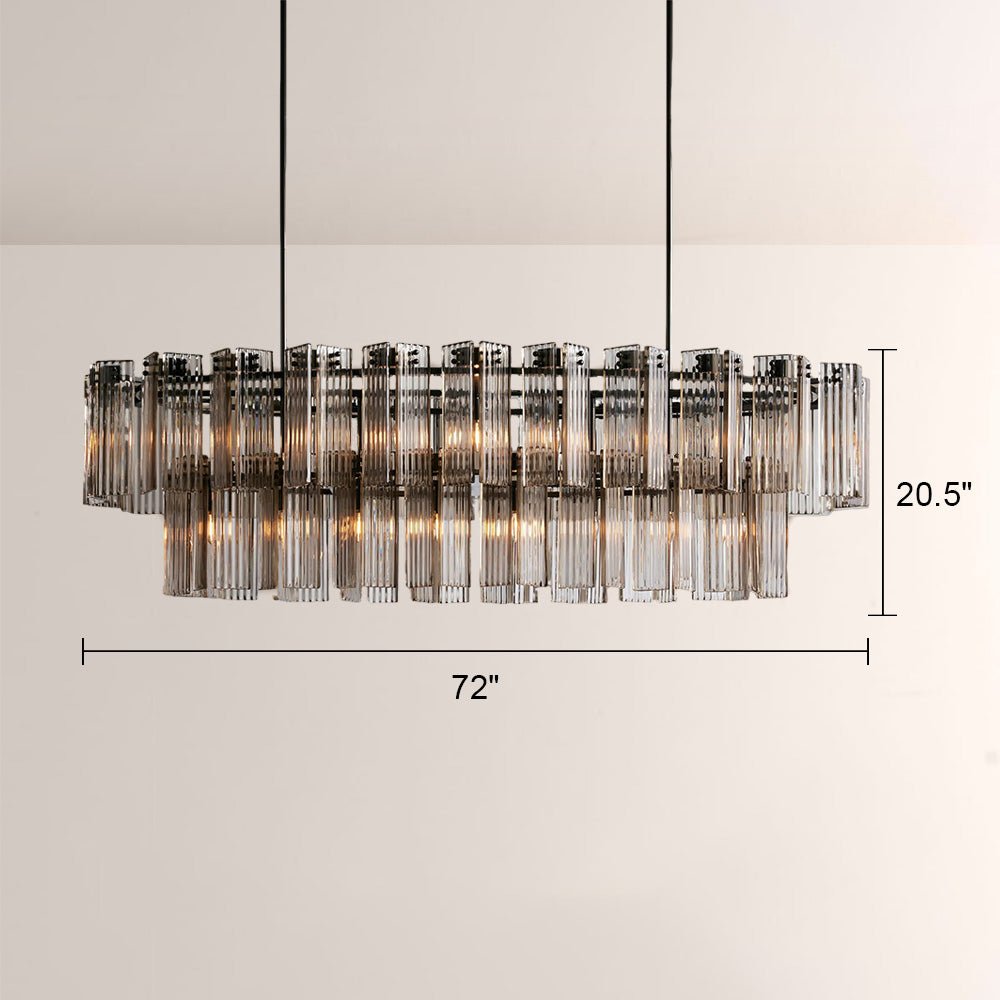 Art Glass Delsia Linear Chandelier - GILDLAMPS