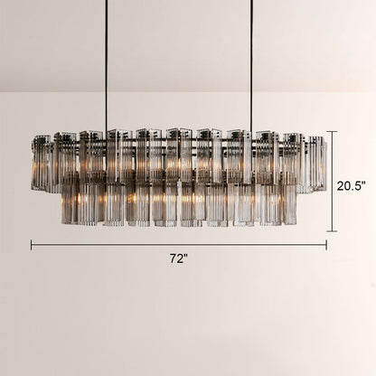Art Glass Delsia Linear Chandelier - GILDLAMPS