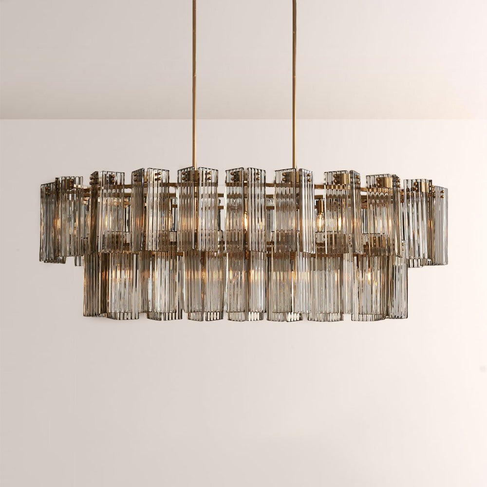 Art Glass Delsia Linear Chandelier - GILDLAMPS