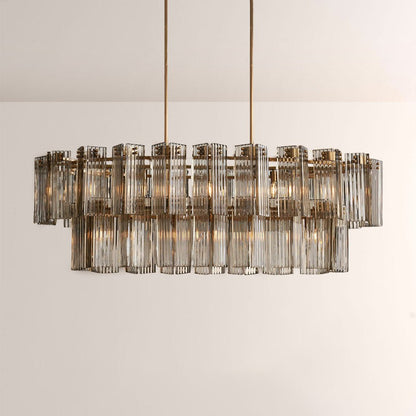 Art Glass Delsia Linear Chandelier - GILDLAMPS