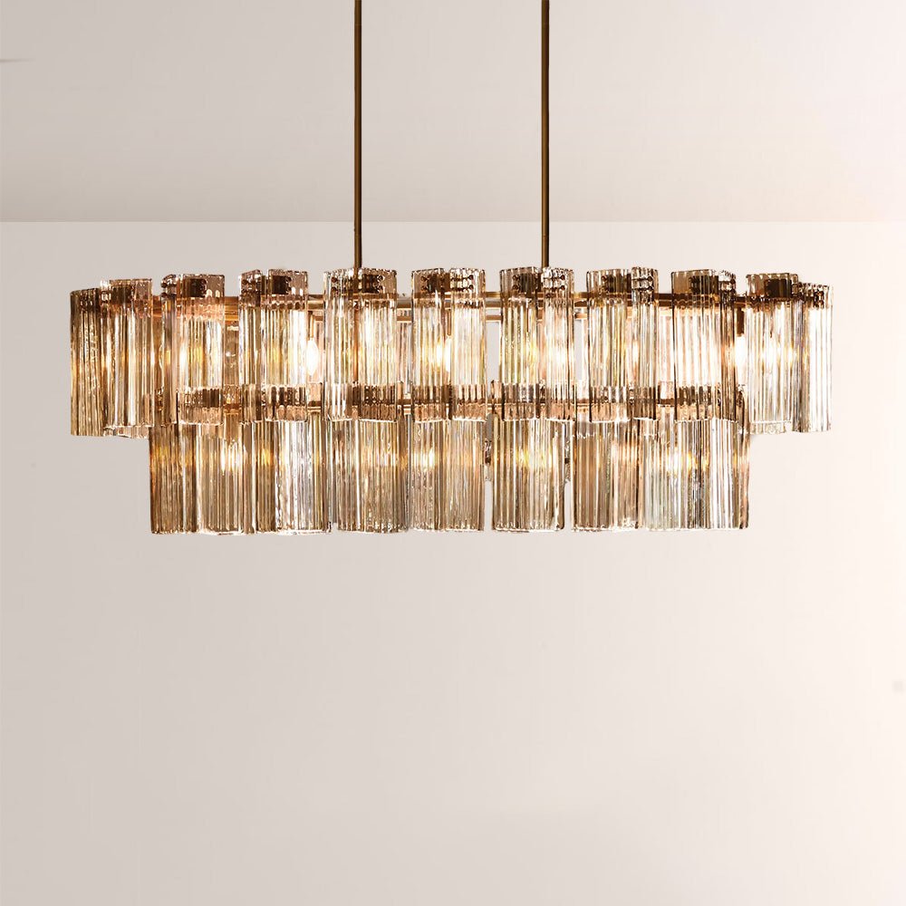 Art Glass Delsia Linear Chandelier - GILDLAMPS