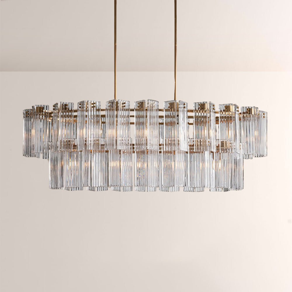 Art Glass Delsia Linear Chandelier - GILDLAMPS
